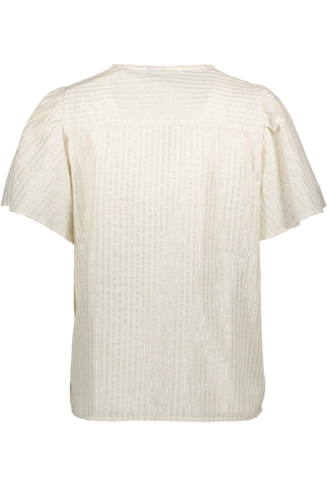 VMPAULINE SS TOP WVN GA LCS 10330408 SILVER LINING